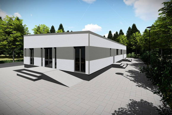 1 Story Commercial Steel Frame Building Construction 008 - building design picture 1