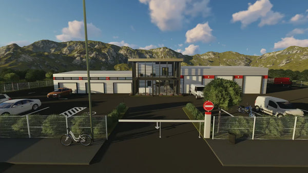 Two Story Commercial Steel Frame Building Construction 005 - building design video