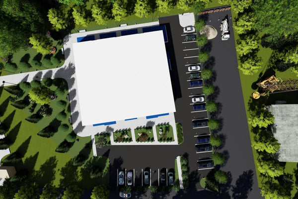 One Storey Commercial Steel Frame Building Construction 006 - building roof