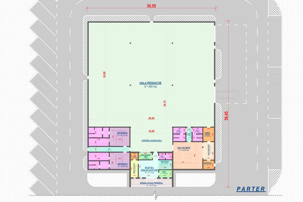 3 Story Industrial Steel Frame Building Construction 001 - building floor plan
