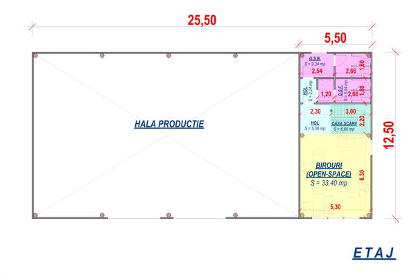 2 Storey Industrial Steel Frame Building Construction 002 - building plan 2