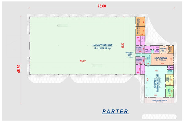 Three Story Industrial Steel Frame Building Construction 003 - building plan 1