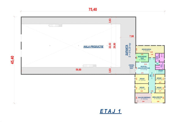 Three Story Industrial Steel Frame Building Construction 003 - building plan 2