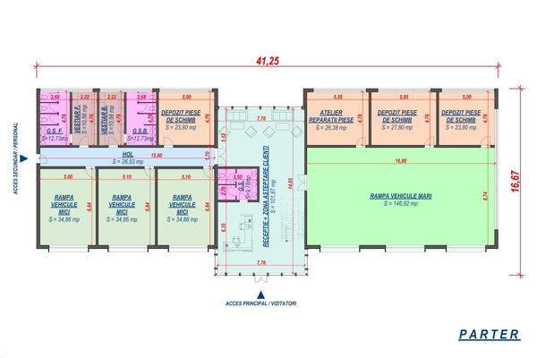 Two Story Commercial Steel Frame Building Construction 005 - building plan 1