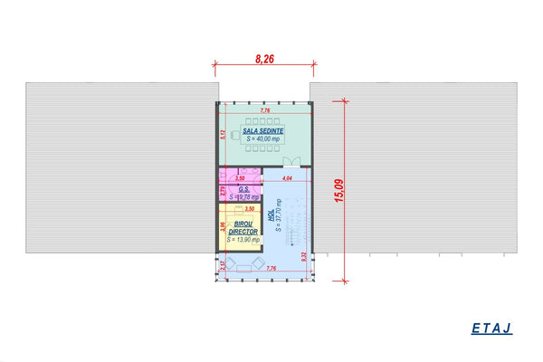Two Story Commercial Steel Frame Building Construction 005 - building plan 2