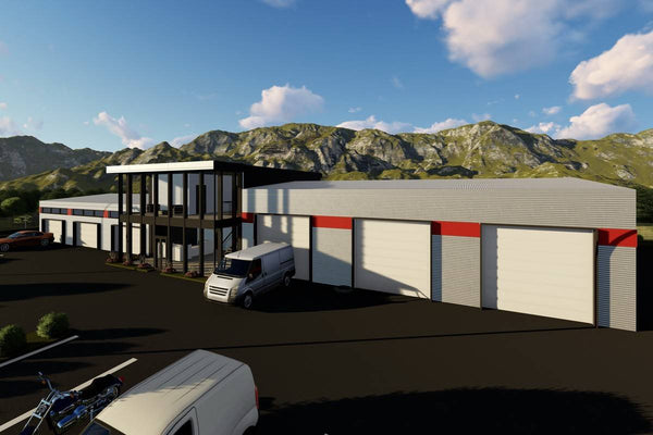 Two Story Commercial Steel Frame Building Construction 005 - building design image 3