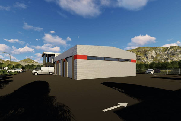 Two Story Commercial Steel Frame Building Construction 005 - building design image 4