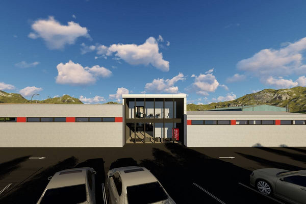 Two Story Commercial Steel Frame Building Construction 005 - building design image 6