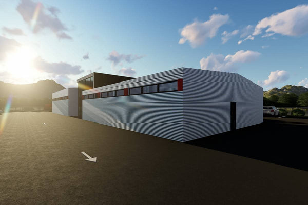 Two Story Commercial Steel Frame Building Construction 005 - building design image 7