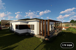1 Floor Steel Frame House With Three Bedrooms Model 179-045 - modern house design picture 1 thumbnail