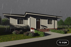 1 Storey Steel Frame House With One Bedroom Number 075-033 - house front design picture  1 thumbnail