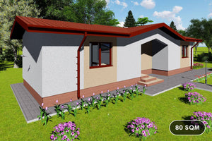 1 Story Steel Frame House With 2 Bedrooms Model 080-035 - house exterior picture 1 thumbnail