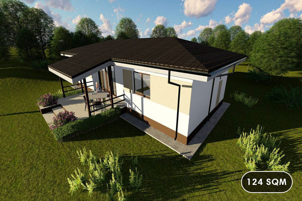 1 Story Steel Frame House With 2 Bedrooms Model 124-037 - home design picture 1