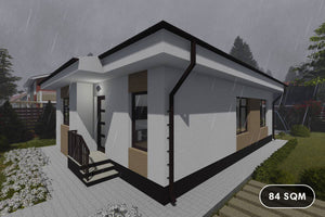 1 Story Steel Frame House With 2 Bedrooms Number 084-084 - home design picture 1 thumbnail