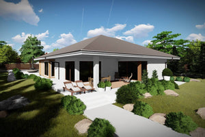 1 Story Steel Frame House With 3 Bedrooms Model 379-050 - modern house design image 2 thumbnail
