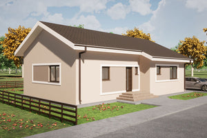 1 Story Steel Frame House With Three Bedrooms Model 120-095 - house design image 2 thumbnail