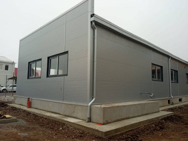 Vedere de ansamblu lucrari exterioare finalizate hala metalica Bucuresti