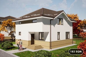 2 Floors Steel Frame House 3 Bedooms and 3 Baths 182-104 - exterior design photo 1 thumbnail