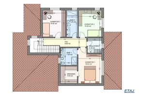 2-Level Modern Metal Frame House With Garage 319-111 - house plan floor 1 thumbnail