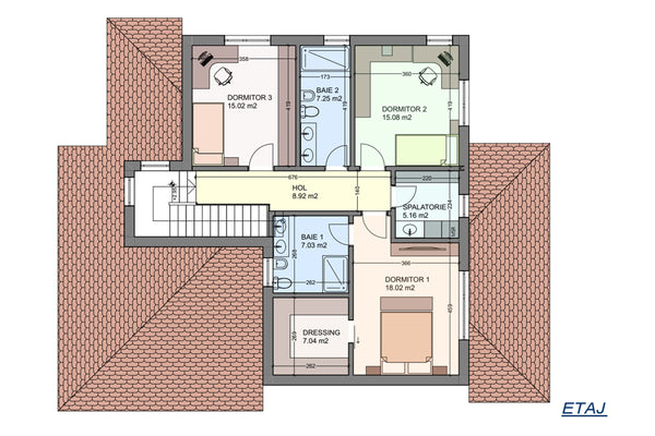 2-Level Modern Metal Frame House With Garage 319-111 - house plan floor 1