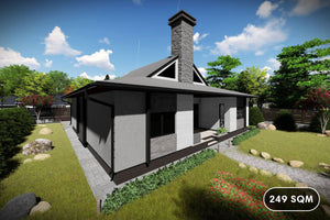 2 Story Steel Frame House With Three Bedrooms Number 249-048 - home design image 1 thumbnail