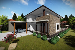2 Floor Steel Frame House With 6 Bedrooms Number 340-060 - house design image 2 thumbnail