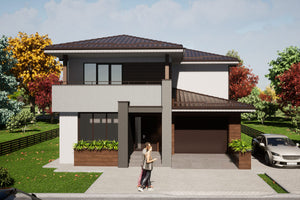 2 Floors Steel Frame House Model With 4 Bedooms 290-103 - photo 2 of the house facade thumbnail