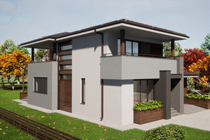 2 Floors Steel Frame House Model With 4 Bedooms 290-103 - photo 3 of the house facade thumbnail