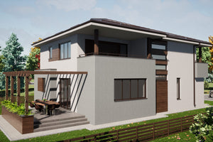 2 Floors Steel Frame House Model With 4 Bedooms 290-103 - photo 6 of the house facade thumbnail