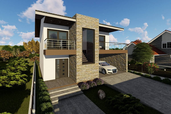 2 Storey Steel Frame House With 3 Bedrooms Model 265-052 - modern house design picture 3