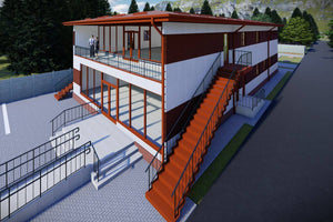 2 Story Commercial Steel Frame Building Construction 007 - building design picture 1 thumbnail