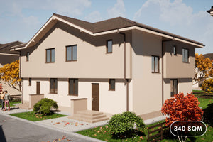 2 Story Steel Frame Duplex House With 8 Rooms id 176-030 - house exterior design photo 1 thumbnail