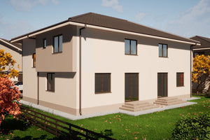 2 Story Steel Frame Duplex House With 8 Rooms id 176-030 - house exterior design photo 4 thumbnail