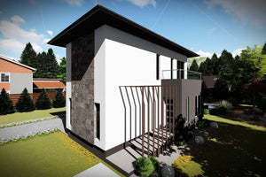 2 Story Steel Frame House With 2 Bedrooms Number 139-074 - modern house design image 2 thumbnail