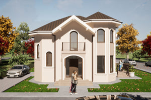 2 Story Steel Frame House With 3 Bedrooms 3 Baths 180-098 home front design picture 2 thumbnail