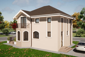 2 Story Steel Frame House With 3 Bedrooms 3 Baths 180-098 home front design picture 4 thumbnail