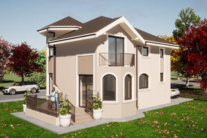 2 Story Steel Frame House With 3 Bedrooms 3 Baths 180-098 home front design picture 5 thumbnail