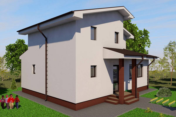 2 Story Steel Frame House With 3 Bedrooms Model 135-013 - house design image 2