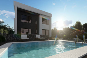 2 Story Steel Frame House With 5 Bedrooms Number 320-055 - modern home exterior image 4 thumbnail