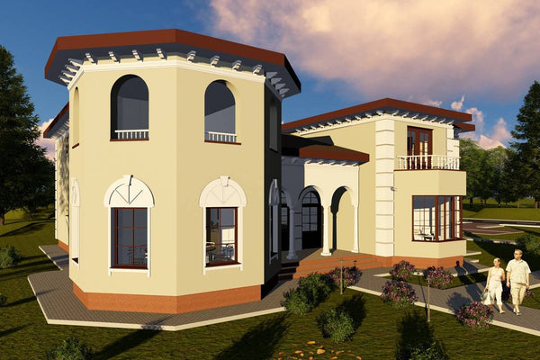 2 Story Steel Frame House With 6 Bedrooms Model 570-028 - home design image 2