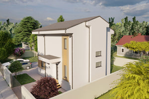 2 Story Steel frame house with balcony model 137-107 - house design image 2 thumbnail