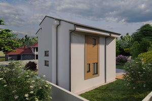 2 Story Steel frame house with balcony model 137-107 - house design image 5 thumbnail