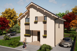 2 story steel frame house with small terrace 190sqm code 114 - exterior house design pic 4 thumbnail