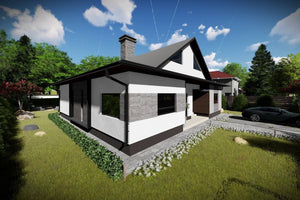2 Story Steel Frame House With Three Bedrooms Number 249-048 - home design image 3 thumbnail