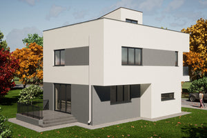 3 Story Steel Frame House With Rooftop Terrace Model 281-105 - exterior home design image 3 thumbnail
