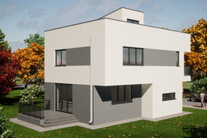 3 Story Steel Frame House With Rooftop Terrace Model 281-105 - exterior home design image 7 thumbnail