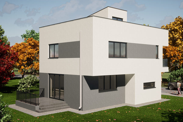 3 Story Steel Frame House With Rooftop Terrace Model 281-105 - exterior home design image 7