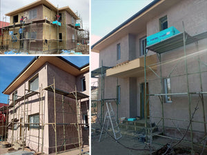Applying Fiberglass Mesh, Adhesive, and Spackle to a House in Snagov thumbnail