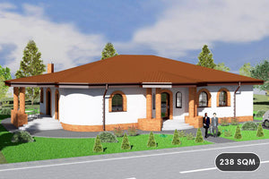 One Storey Steel Frame House With 3 Bedrooms Number 238-004 - modern house exterior picture 1 thumbnail