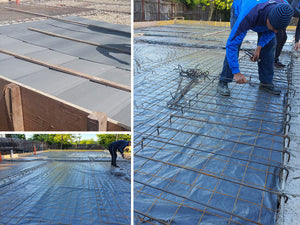 Placing Steel Plates at Ground Level for a Single-Story House Under Construction thumbnail